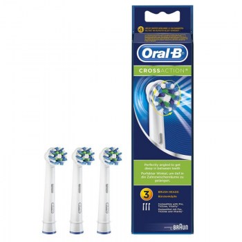oral b crossaction eb50 3 cabezal de recambio para cepillo para cepillo de dientes paquete de 3 para pro 2000 2500 4000 4500 600 650 700 7000